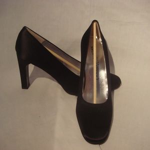 Charles Jourdan Black Satin Pump